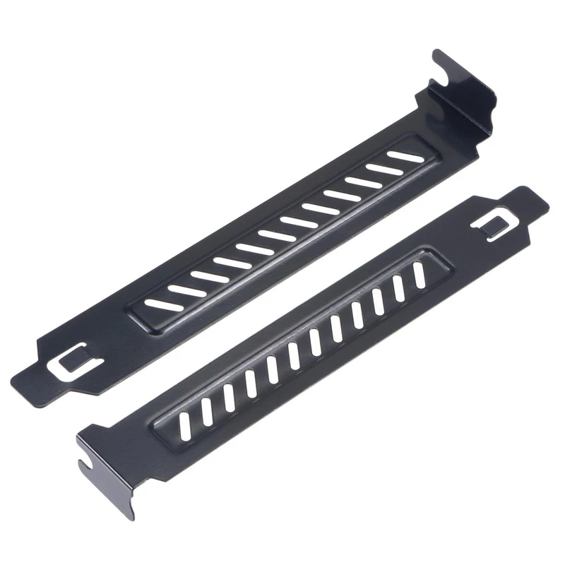 Z 2pcs PCI Slot Covers with Screws for PC Case Airflow and Dustproof Black