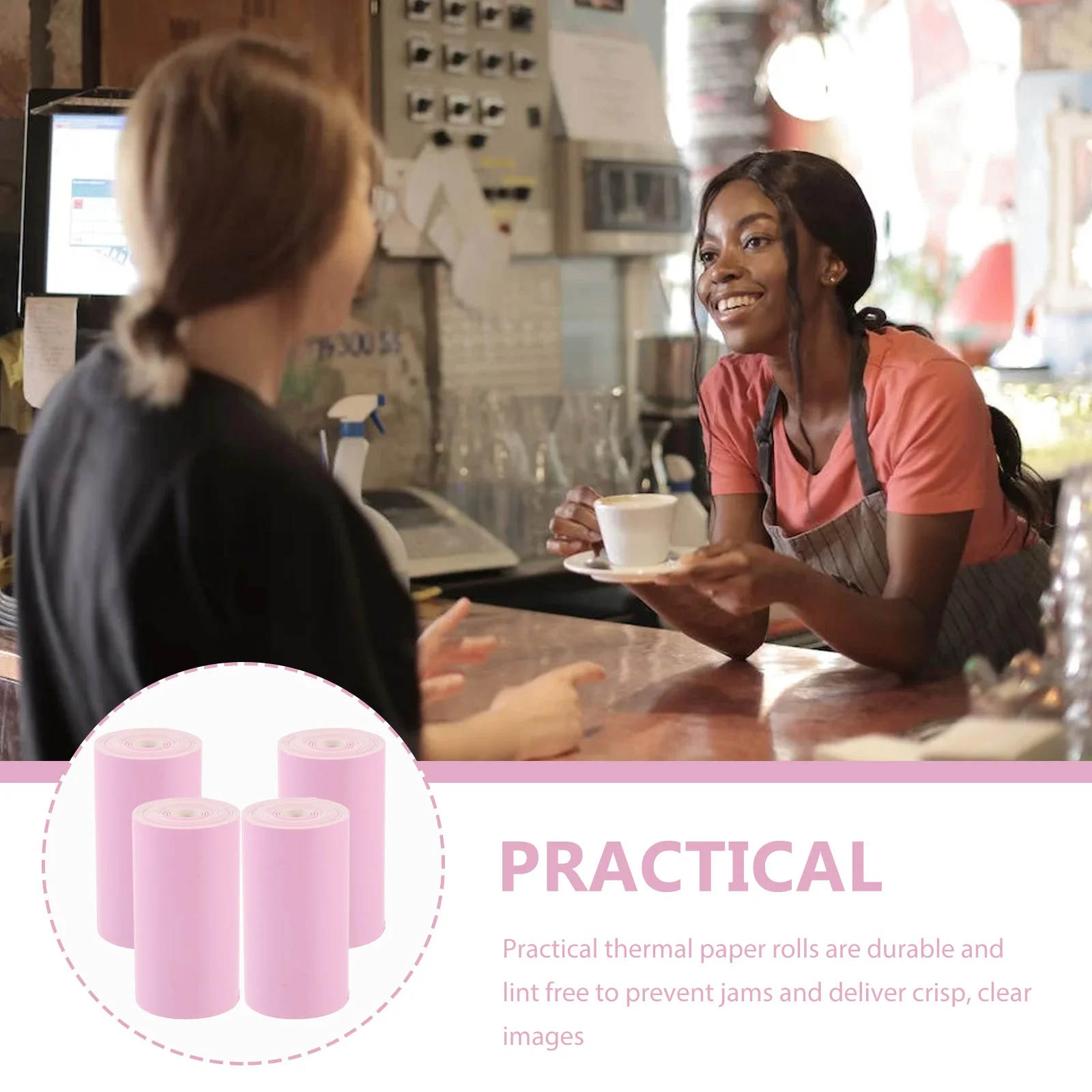 4 Rollen Sticker Printer Labels Thermisch Printpapier Belmachine Blauw Contant