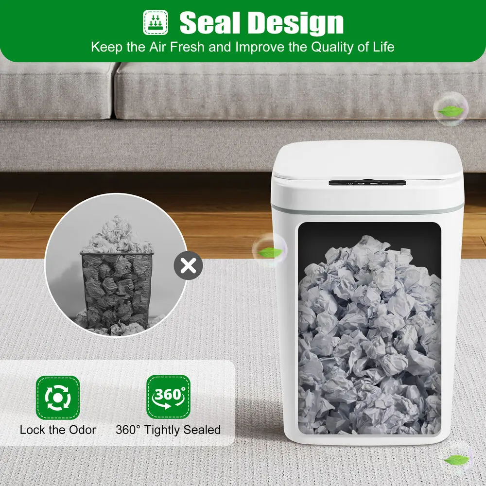 

Automatic Smart Sensor Trash Bin 16L Kitchen Sealed Trash Bin Office Trash Bin