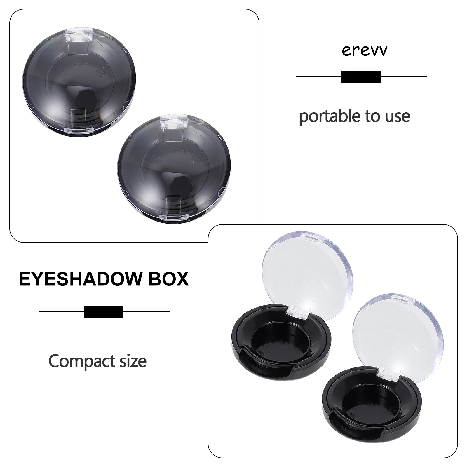8 Pcs Makeup Palette Eye Shadow Box Travel Storage Plastic Container Empty Eyeshadow Containers