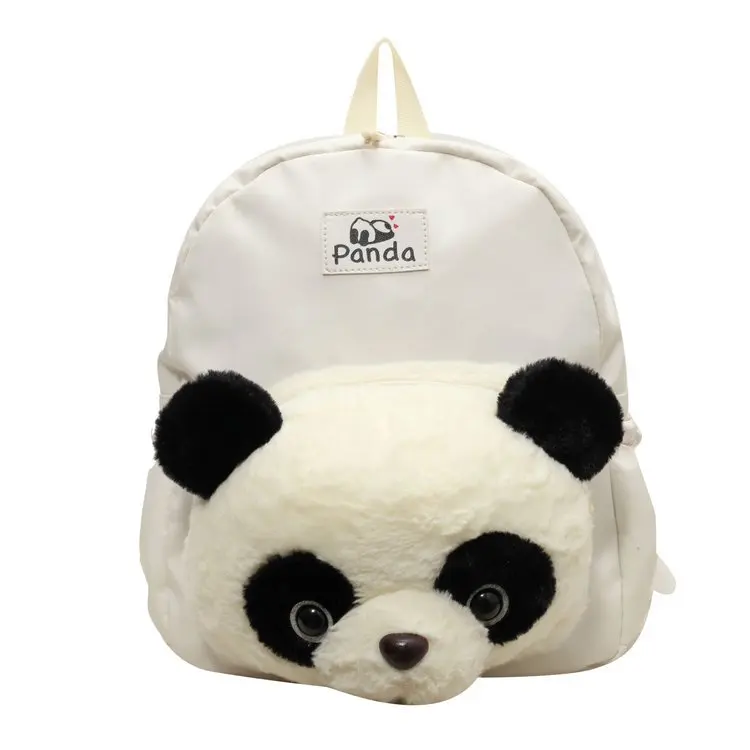 Wholesale Designer Bag Lightweight Cute Cartoon Plush Panda High School Bookbags School Backpack Bags for Teenage Students