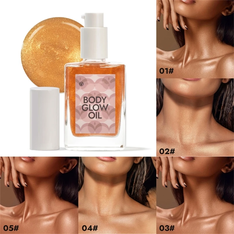 Beach Cosmetic Body Shimmering Face Glow Enhancer Liquide Bronzant Maquillage Beach Glow Enhancer 30ml