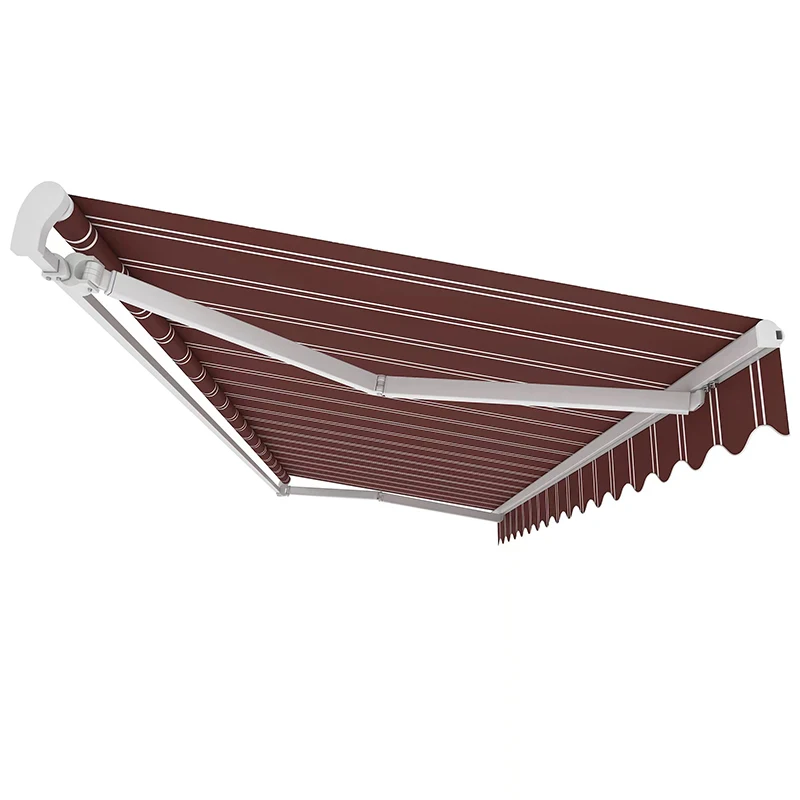 Double main beam outdoor sunshade, wind resistant, thick electric remote control, aluminum alloy telescopic sunshade