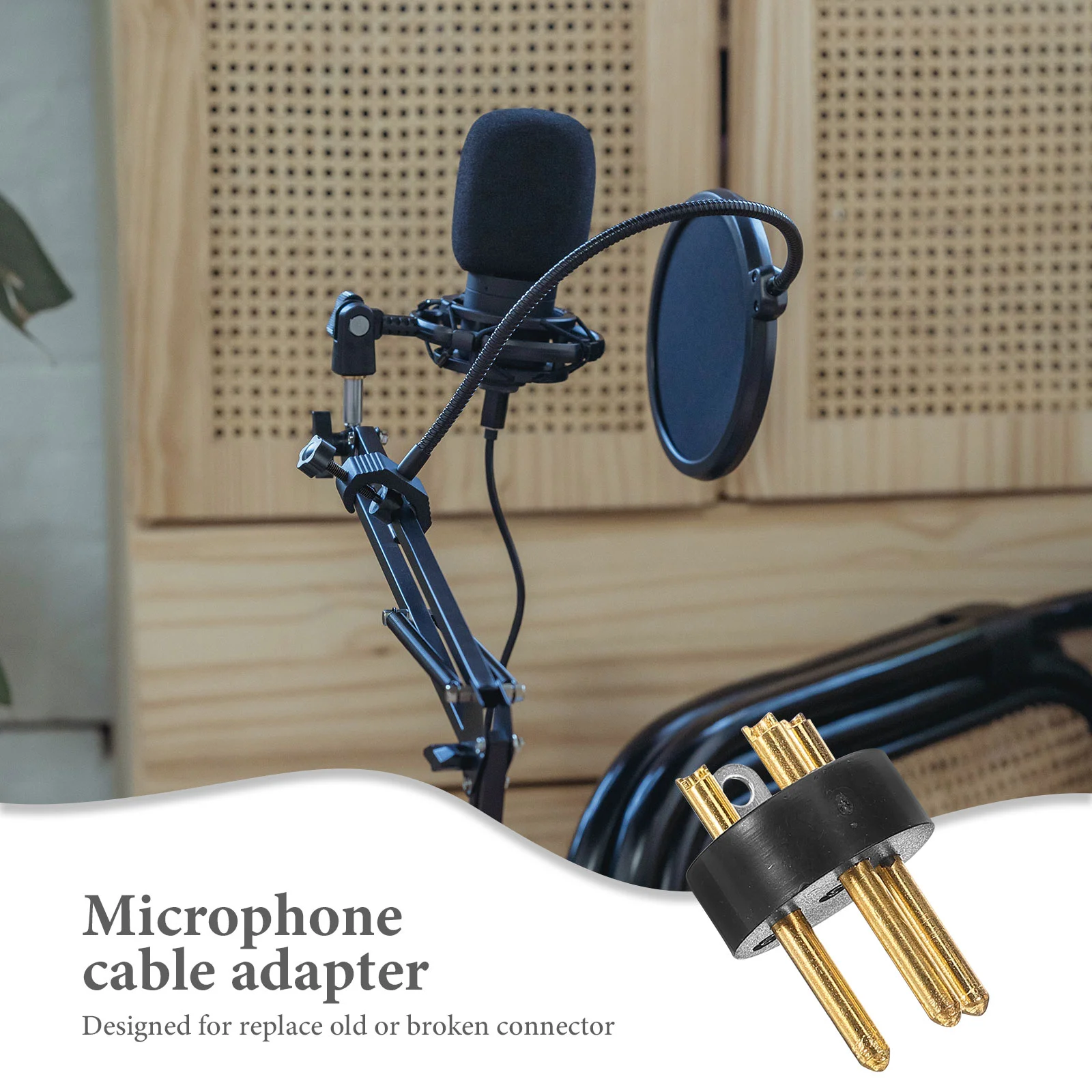 10 Pcs XLR Head Needle Connector Mic 3-pin Balance Adapter Plug Audio Devices Accessory Three-core Microphone Male Cable