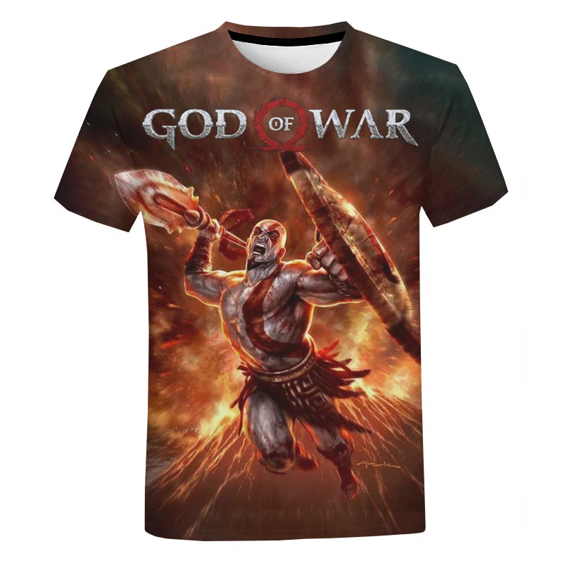 Summer Game God of War 3D Print T-Shirts Streetwear Casual Men Women Fashion Short Sleeve T Shirt O-Neck Kids Tees Tops Clothing