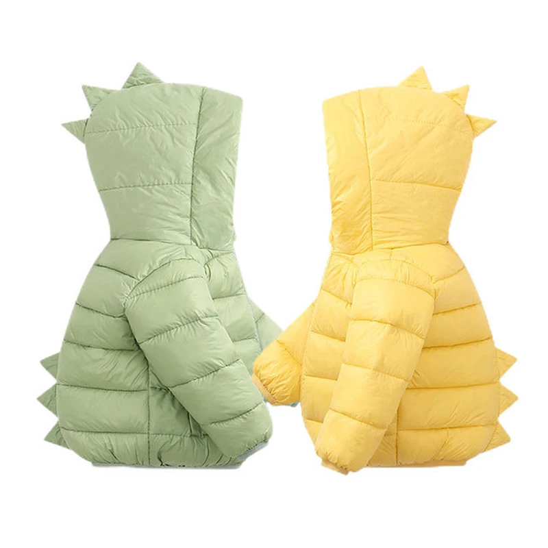 

Весенне-осенняя новая куртка для девочек и мальчиков, однотонное толстое теплое пальто с капюшоном для детей 2-6 лет, детская верхняя одежда на хлопковом пуху ﻿