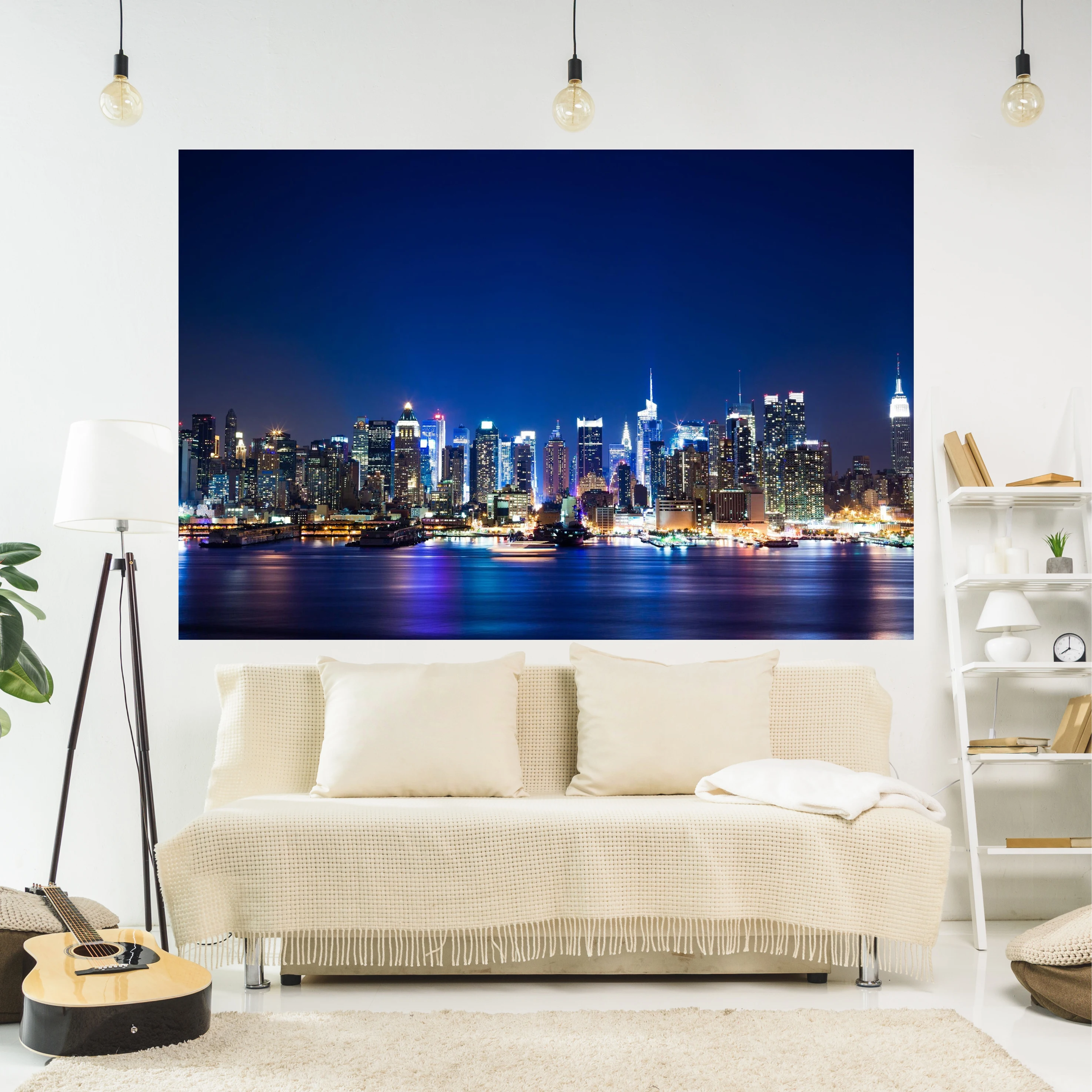 

Landscape Tapestry City Night Scene Printed Wall Hanging Art Aesthetics Carpets Bedroom Or Home For Decoration