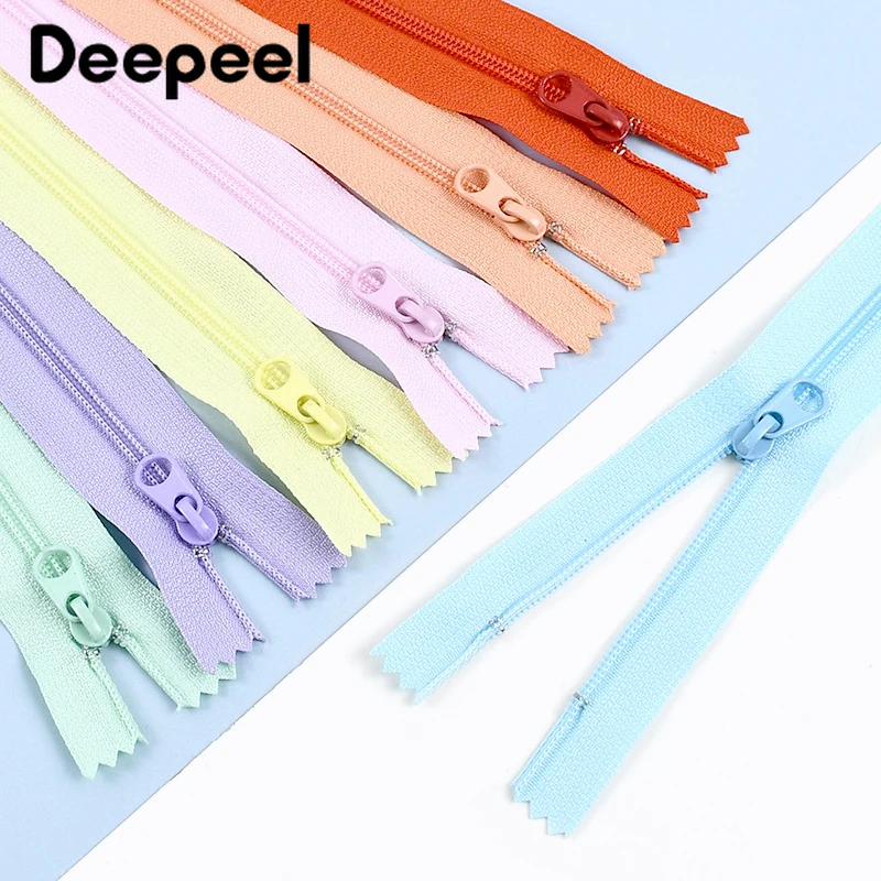 

5/10Pcs 3# 20cm Close-End Colored Nylon Zippers Jeans Pants Closure Zip Pocket Bags Replace Zips Repair Kits Sewing Accessories