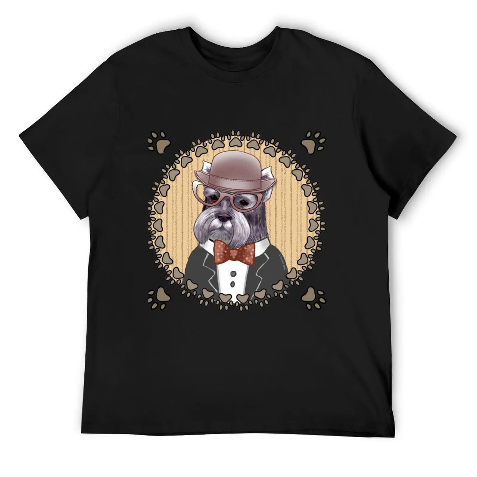 

Schnauzer Dog Wearing Glasses T-Shirt