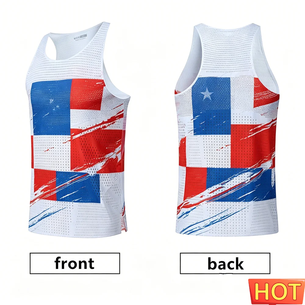 Men's running vest Gradient Marathon quick-dry tank top men striped Mesh breathable men's sleeveless T-shirt Men's y2k tank tops