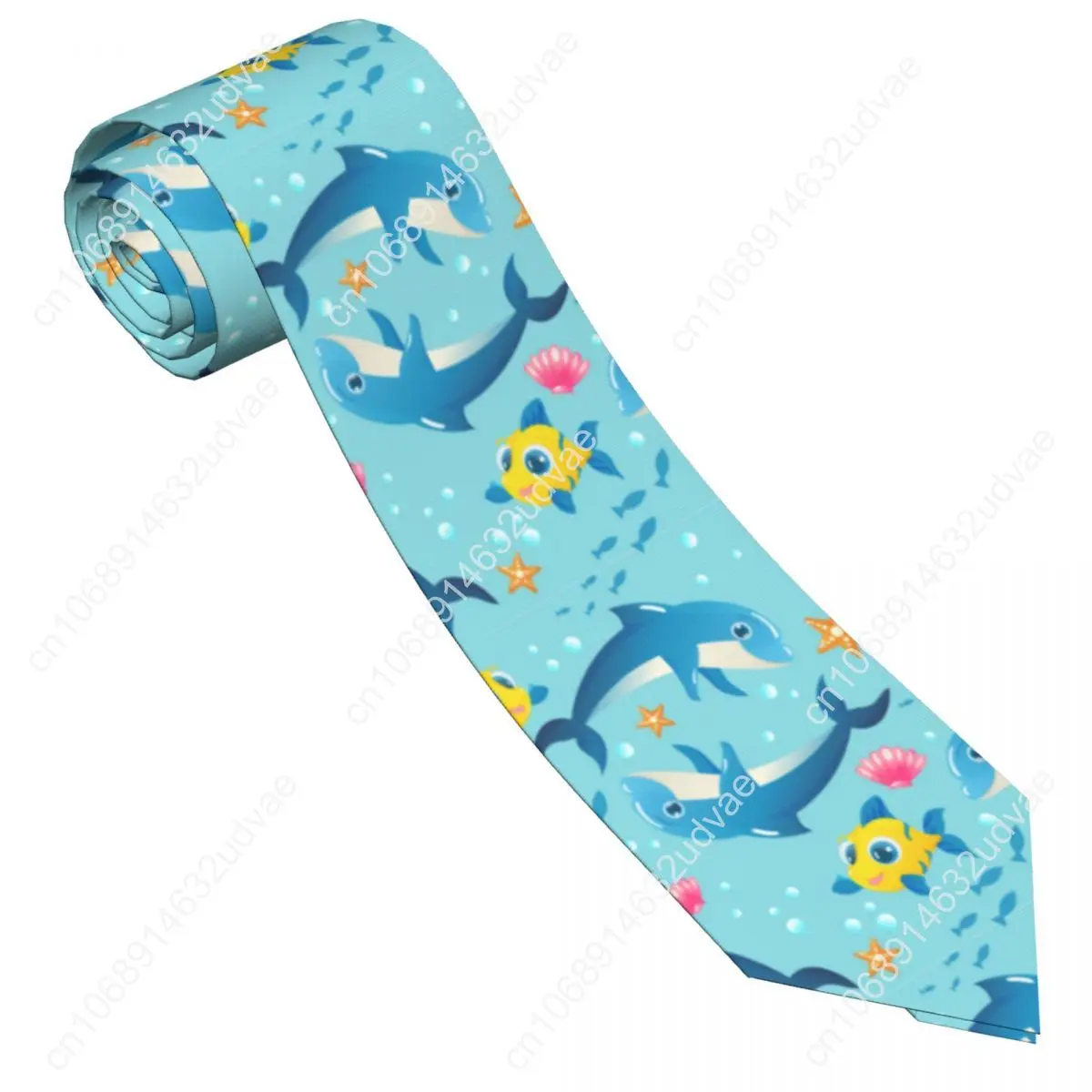 Dolphins And Fishes Tie For Men Women Necktie Tie Clothing Accessories