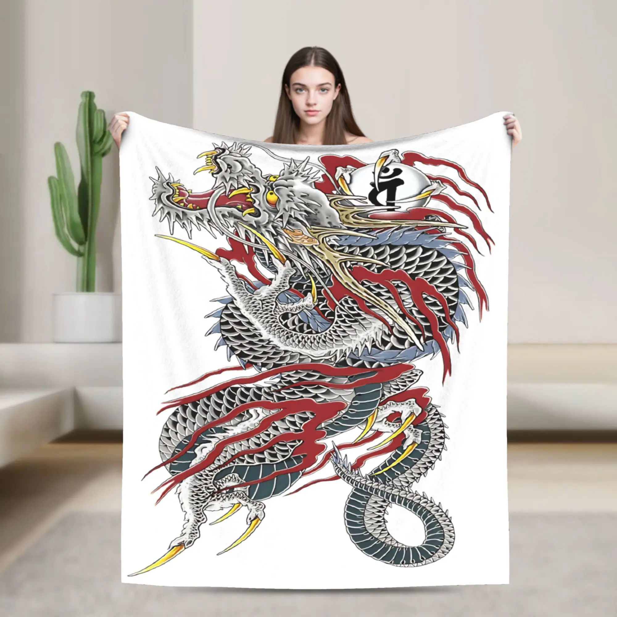 Kiryu Kazuma Knitted Blanket Like a Dragon Yakuza Game Wool Throw Blanket Summer Air Conditioning Decor Soft Warm Bedspreads
