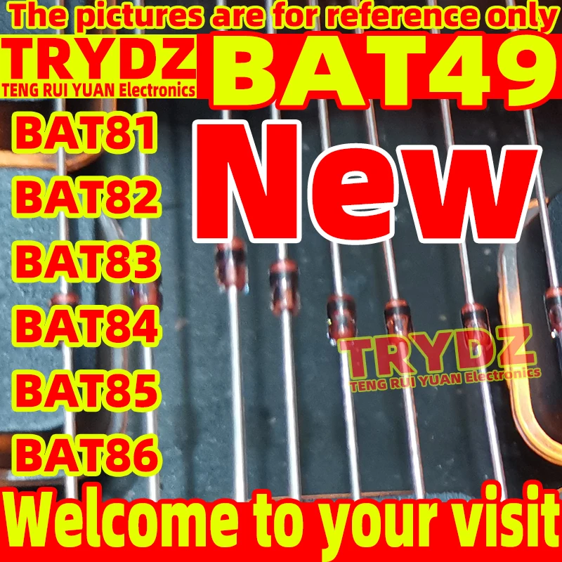 200-10pcs 100% New BAT49 BAT81 BAT82 BAT83 BAT84 BAT85 BAT86 DO-35 direct insertion Schottky diode