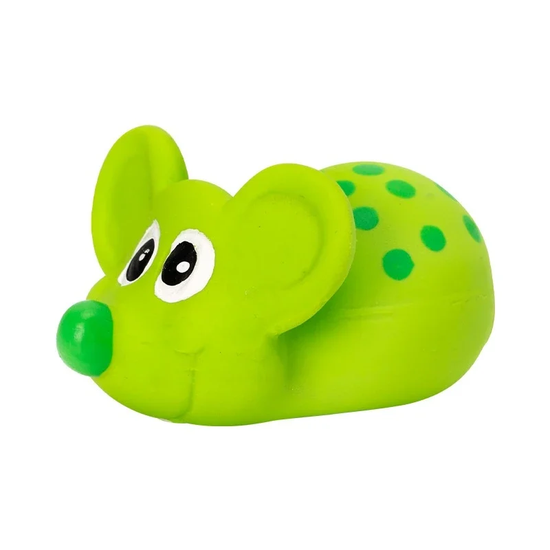 Pet toy with 2 colors, mouse latex material, biting sound, hand coloring, depicting small and medium-sized dog products