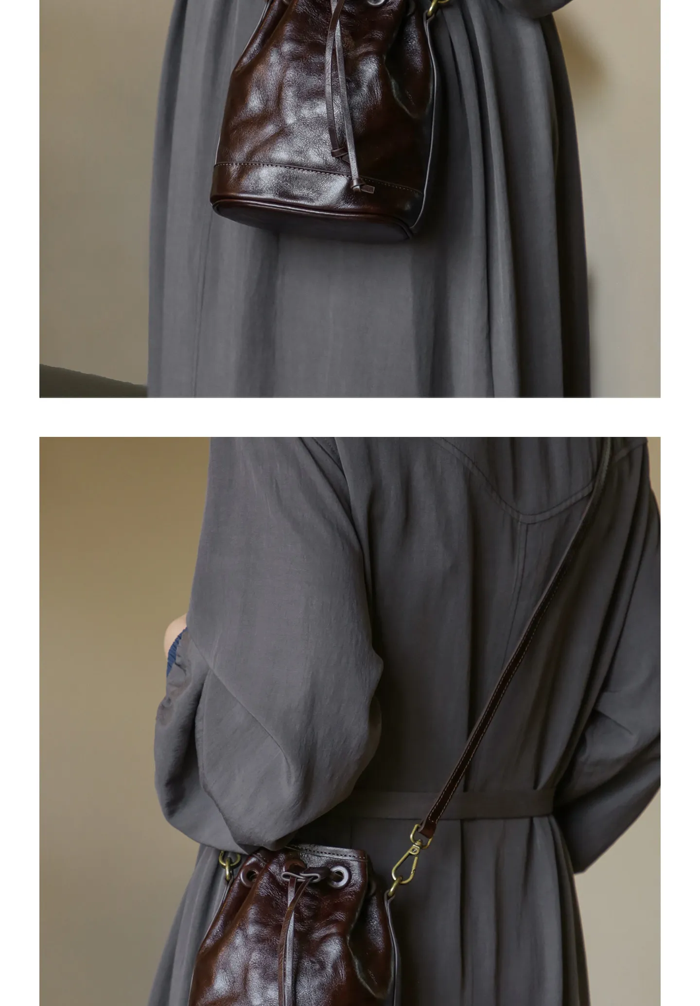 PNDME Modedesigner handgefertigte Luxus-Umhängetasche aus pflanzlich gegerbtem Rindsleder für Damen, lässige Reisetasche aus echtem Leder – Detail 6