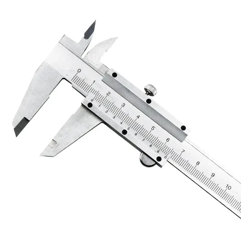 Carbon Steel Vernier Caliper Precision Measuring Tool 4 Way Metric Scale Gauge for Outer Inner Depth Step Measurement with Case