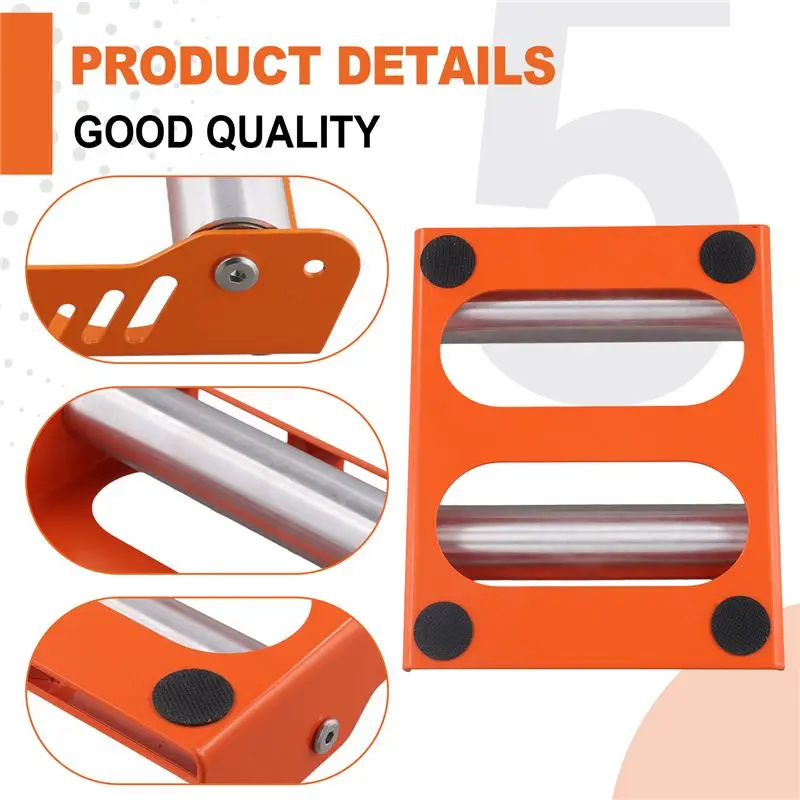 Reliable-Universal Motorcycle Chain Cleaner Roller Tire Washing Stand Portable Cleaning Bracket Lift Ramp Orange