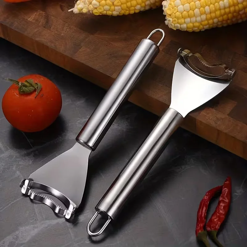Juego de 3 Peladores de Maíz de Acero Inoxidable, Utensilio de Cocina, Herramienta para Desgranar Maíz, Separador Doméstico