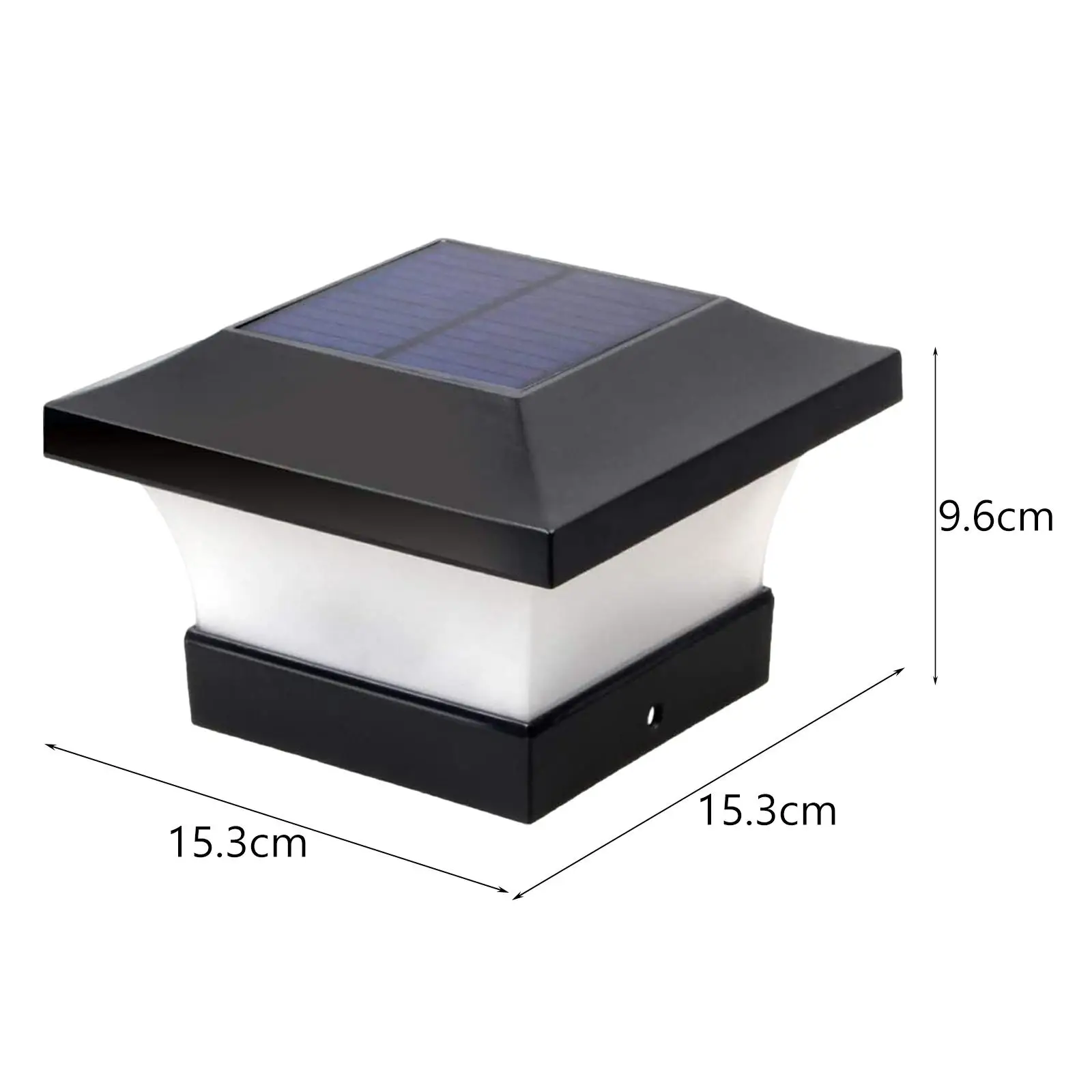 Waterproof Solar Powered Post Lights for Garden Fence Post Outdoor LED Lamp Railing Decor Patio Yard Walkway Warm White