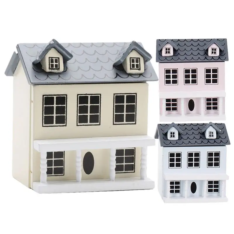 Villa Miniature Handmade Tiny House Toys Doll House Mini Furniture Cute Pocket Villa Small House for Teens Adults House for Teen