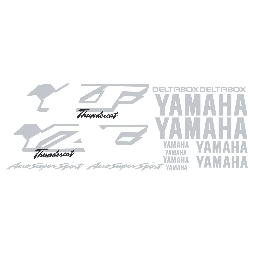 Motorbike road compatible sticker kit black and gray Yamaha YZF 600 R Thundercat 1998-2001