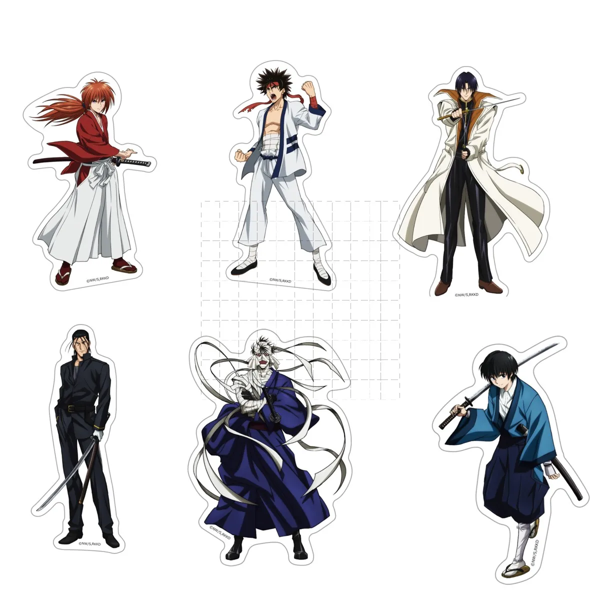 Game Himura Kenshin Sagara Sanosuke Saitou Hajime Shinomori Aoshi Acrylic Stand Doll Anime Figure Model Plate Cosplay Toy Gift