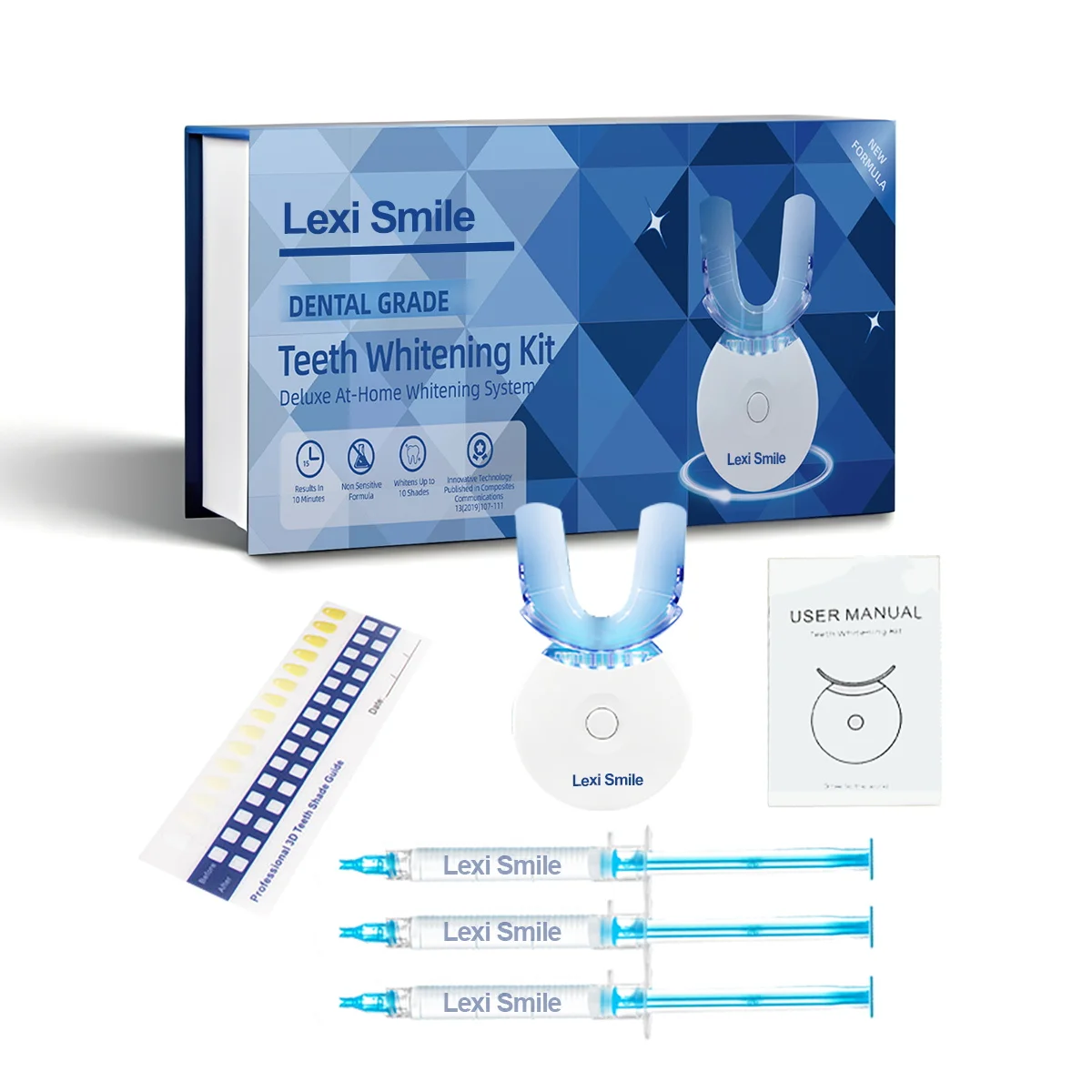 Lexi Smile Tanden Whitening Set-5x Led Lichte Tanden Whitening Agent Mond Lade Gel Niet-Gevoelige Snelle Tanden Bleekmiddel