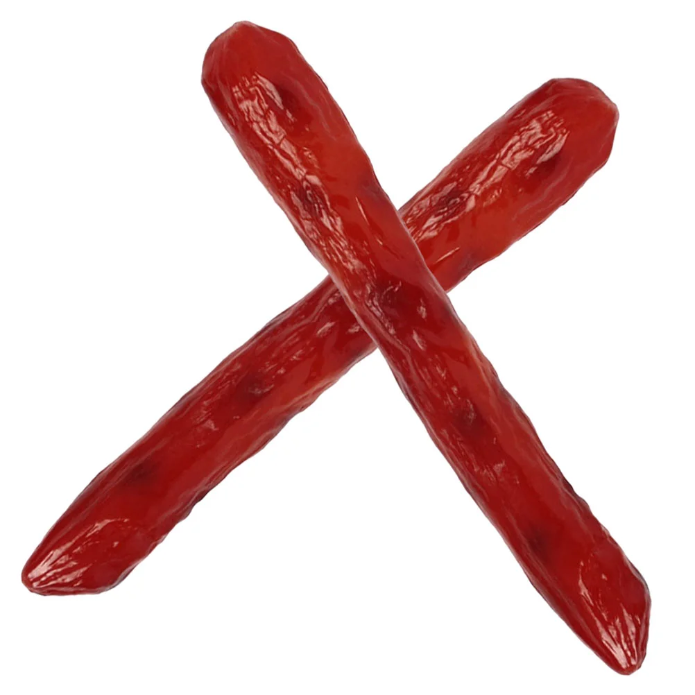 2 Pcs Simulated Food Model Toy Photo Props Lifelike Realistic Sausage Prop Kitchen Decor Photography Preschool Teaching Aid