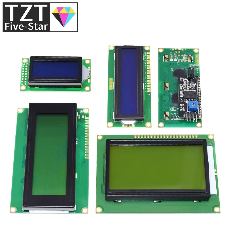 TZT LCD Module For Arduino LCD0802 LCD1602 LCD2004 LCD12864 LCD Character UNO R3 Mega2560 Display PCF8574T IIC I2C Interface