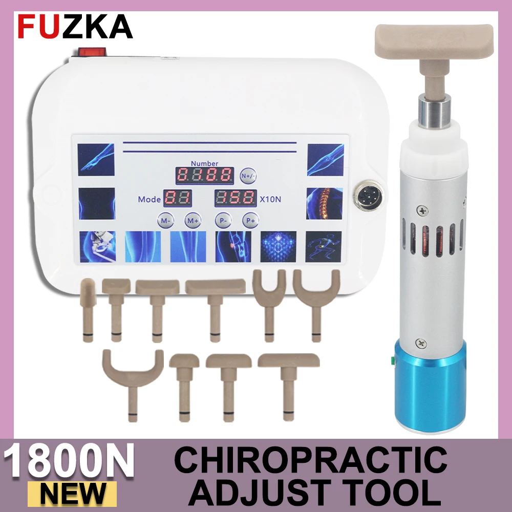 Chiropractic Adjusting Tools Spine Massage Gun 1800N Relaxation Limb Pain Relief Therapy Correction Spinal 10 Head Massager