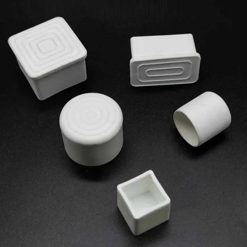 Square/Round Shaped Table Chair Leg Caps Furniture Chair Leg Tips Covers White Pipe Cover Prevent Scratch Floor Protector