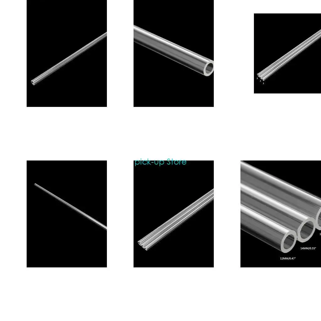 

Q5WA OD 12mm 14mm 16mm Transparent Acrylic Tube PMMA Tubes For PC Water Cooling 50cm