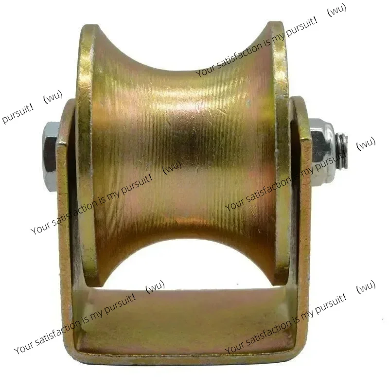 For Round Steel Pipe U-shaped Track Wheel Double Bearing Sliding Door Grooved Fixed Load Pulley