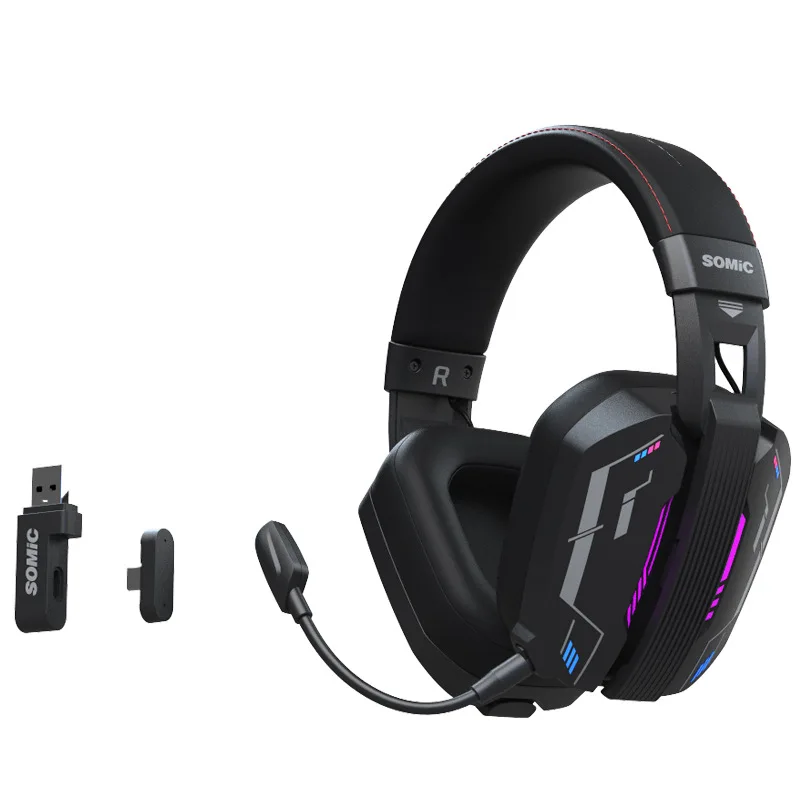 MH201 Wireless Headset 2.4G Wired the third mock examination Game Music Microphone