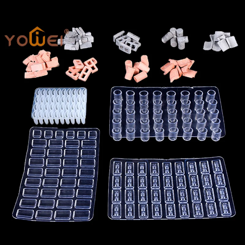 Latest 1Pc Sand Table Building Making Mini Brick Silicone Mold Cement Model Brick Small House Handmade Set DIY Home Decoration