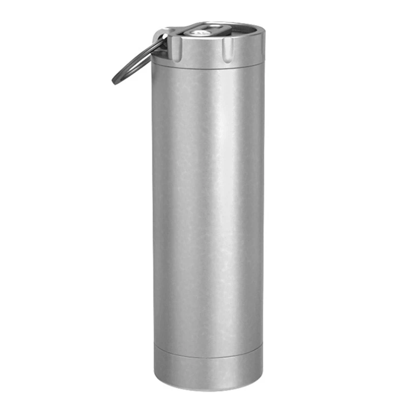 Titanium Alloy Multifunctional Toothpick Box Titanium Alloy Bottle Travel Storage Box Outdoor Tools