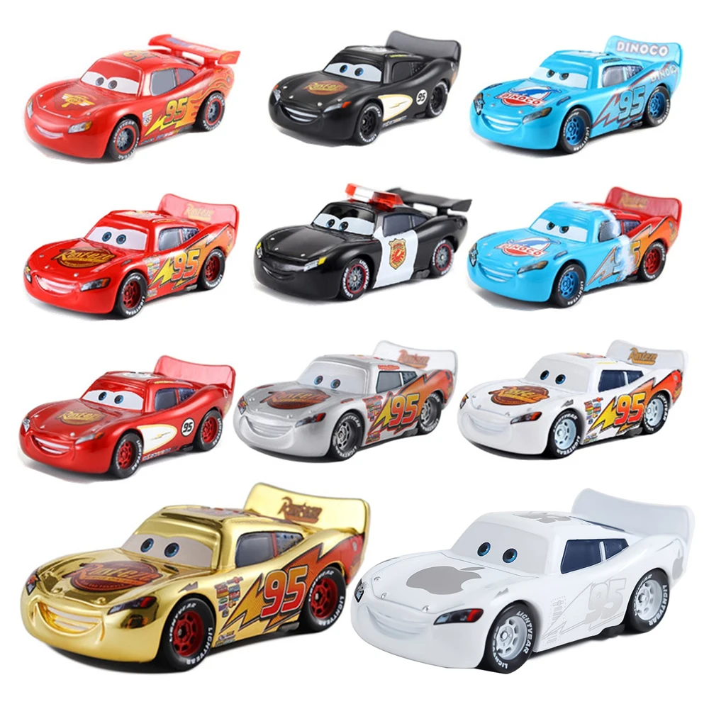 Cars 2 3 Cartoon Anime Figure Lightning McQueen Series Sheriff Storm Jackson Small Metal Die Cast collect Toys Christmas Gifts