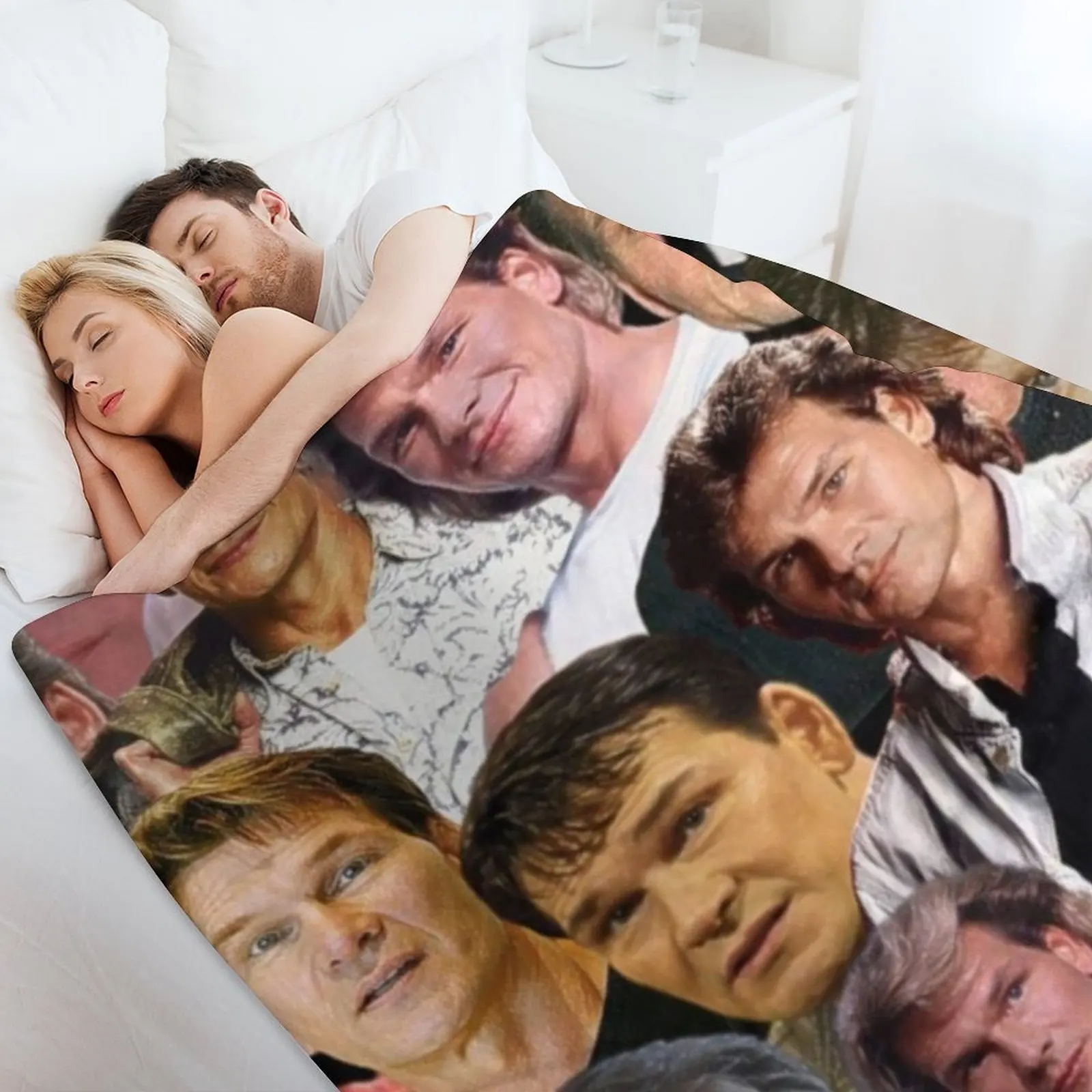 باتريك swayze صورة مجمعة رمي بطانية الشاطئ لطيف الشتاء أسرة منقوشة البطانيات #4