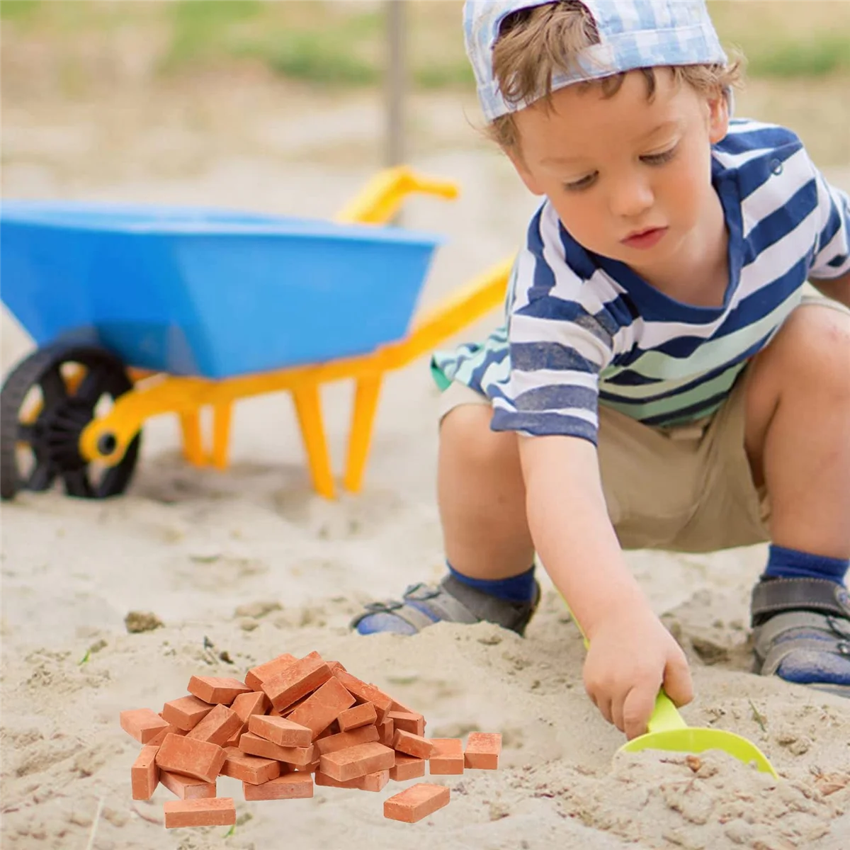 

Better Quality 200 Pieces Mini Bricks for Landscaping Miniature Bricks Brick Wall Small Bricks for Dollhouse Garden Parts,1/35 S