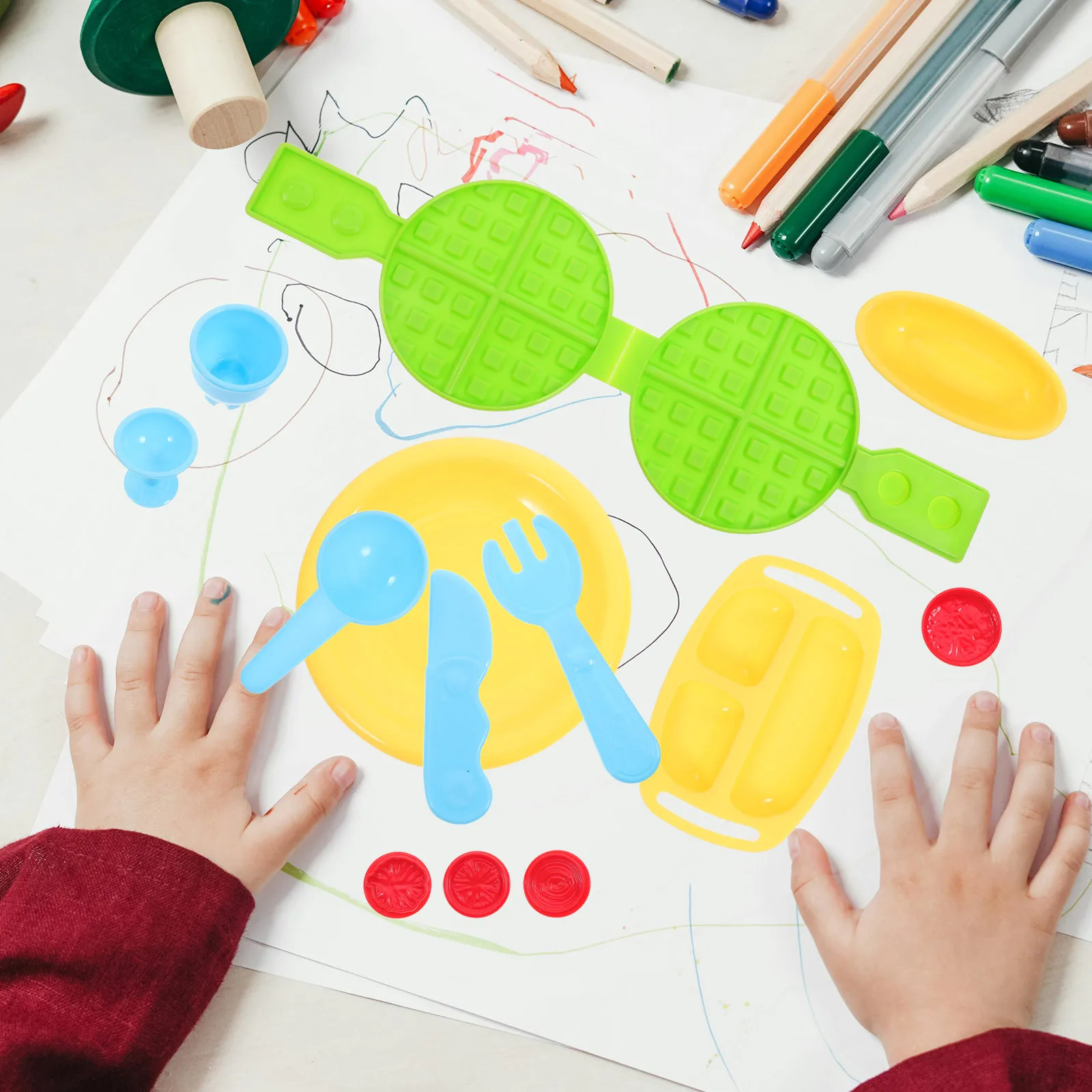 مجموعة واحدة من أدوات النمذجة الطينية الإبداعية مجموعة أدوات البلاستيسين الممتازة للأطفال مصنوعة يدويًا آمنة وسهلة التنظيف