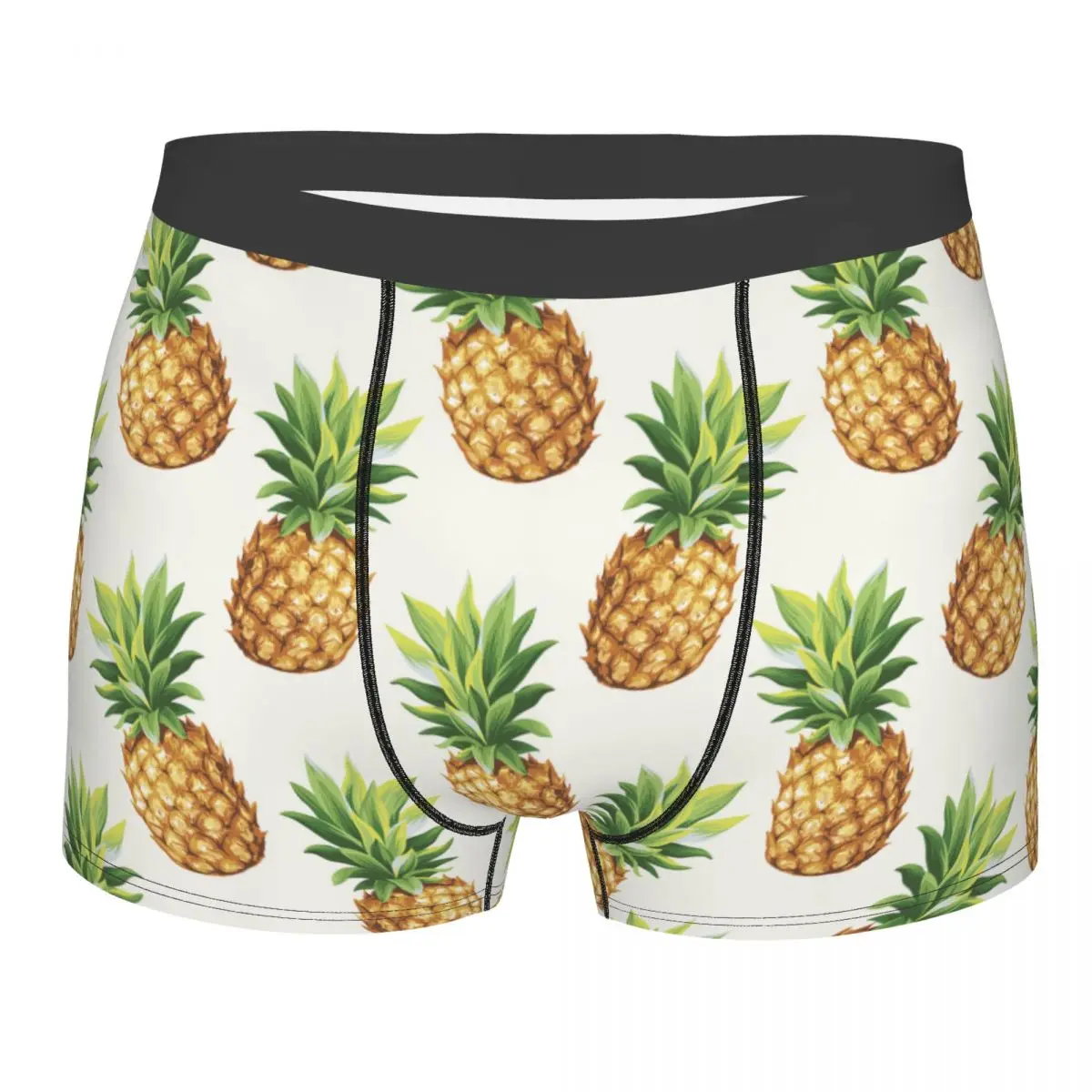 Men Pineapple Boxer Briefs Shorts Panties Breathable Underwear Cute Fruit Homme Fashion Underpants