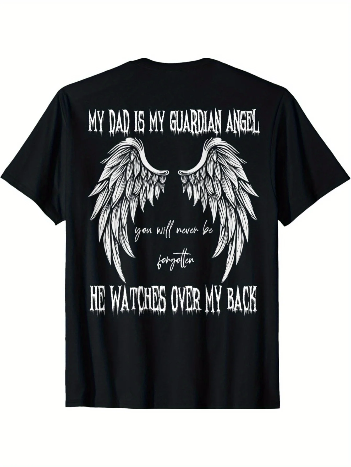 

[Мемориальный папа] Футболка Guardian Angel Tribute | 100% хлопок | Повседневная команда