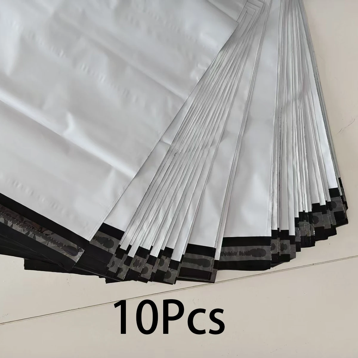 10Pcs White Poly Mailers Self Sealing Shipping Waterproof Tear Resistant Plastic Courier Envelopes for Small Business Packaging