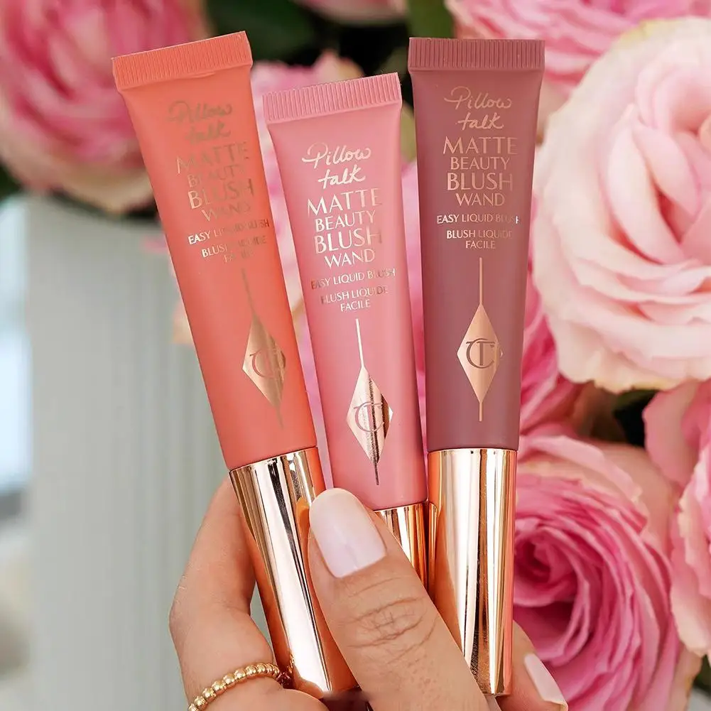 Colorete en polvo líquido portátil, pluma con cojín de aire, Color instantáneo respetuoso con la piel, maquillaje rosado Natural, pluma con cojín para colorete versátil CT