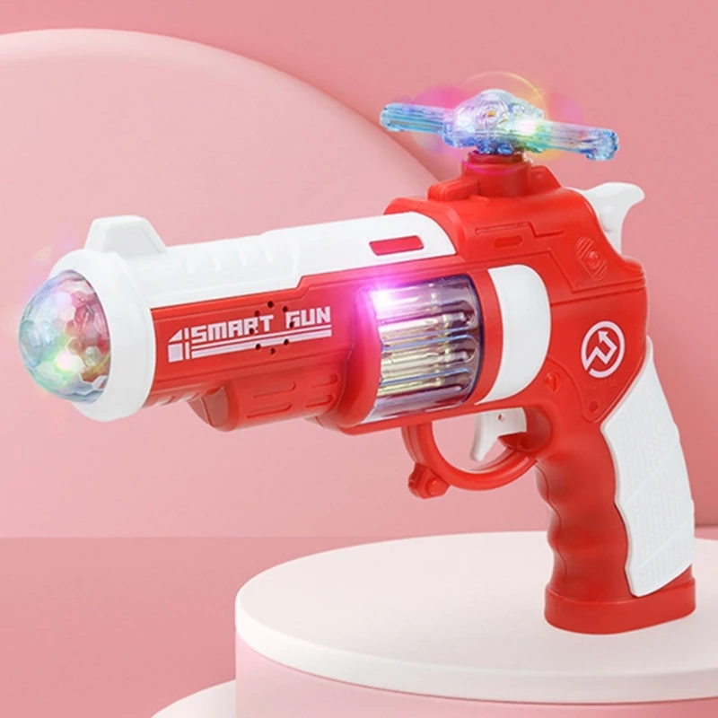 Pistolet jouet lumineux musical avec LED effet sonore pour enfants faisant semblant