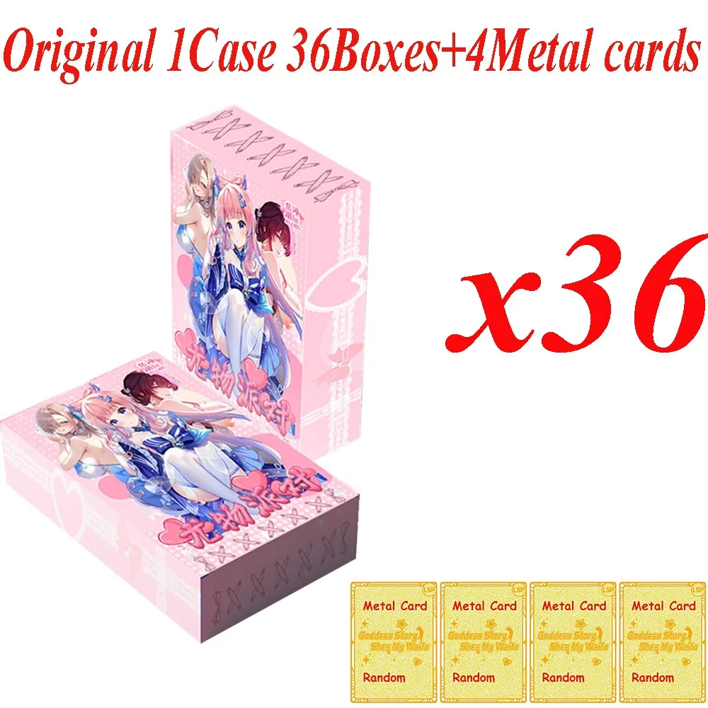 New Waifu Rose Metal Cards Goddess Story Sexy Metal Cards Swimsuit Bikini Feast Booster Box Doujin Toys And Hobby Gift