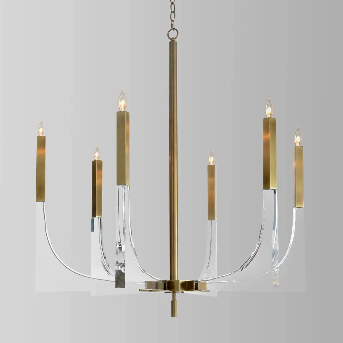 American retro all-copper candle chandelier French light luxury medieval villa bedroom lighting