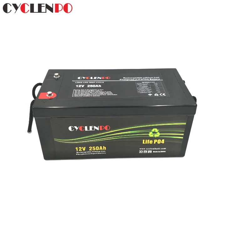 Rechargeable battery 250ah 12v lifepo4 battery pack for solar system