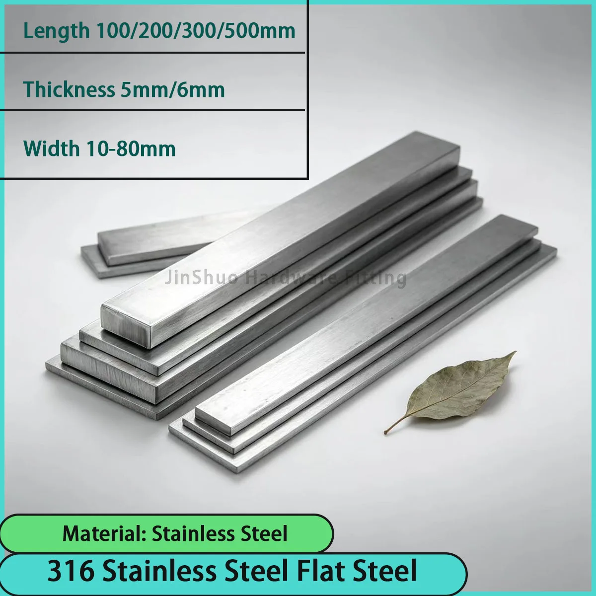 316 stainless steel flat steel with a width of 10-80mm is used for chemical, municipal decoration, equipment accessories,etc