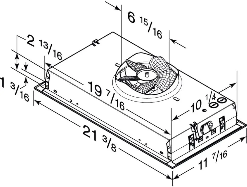 حزمة طاقة مخصصة PM300SS مع مروحة عادم بسرعتين وخفيفة 300 ماكس منفاخ CFM من الفولاذ المقاوم للصدأ 21 بوصة